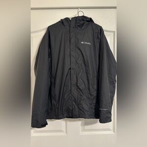 Columbia Black Men's Watertight Rain Jacket